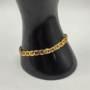 18k Gold Plated Bracelet Mariner's Chain 6mm Valentine's Birthday Gift - New!
